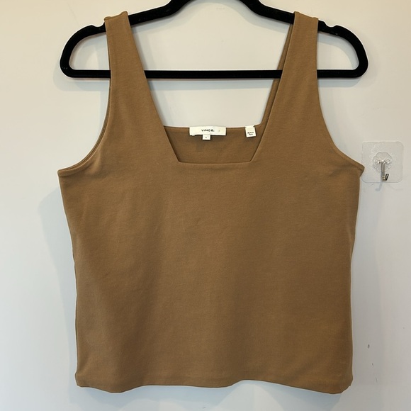 Vince SQUARE NK STRECTH TANK Camel - Picture 5 of 9
